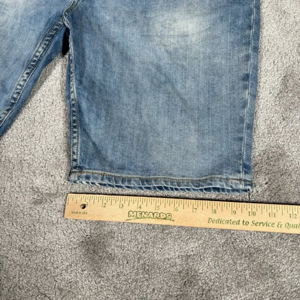 Levis 511 Jean Shorts Mens 42 Light‎ Blue Denim Faded Stretch Skater